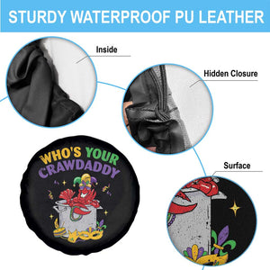 Mardi Gras Spare Tire Cover Who's Your Crawdaddy Funny Crawfish Jester Beads TS09 Print Your Wear