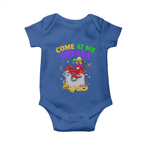 Mardi Gras Baby Onesie Come At Me Breaux Funny Crawfish Beads TS09 Royal Blue Print Your Wear