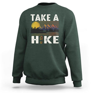Hiking Lover Sweatshirt Take A Hike Outdoor Nature Camping TS09 Dark Forest Green Printyourwear
