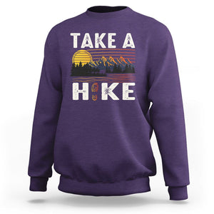 Hiking Lover Sweatshirt Take A Hike Outdoor Nature Camping TS09 Purple Printyourwear