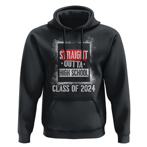 Graduation Hoodie Straight Outta High School 2024 TS09 Black Print Your Wear