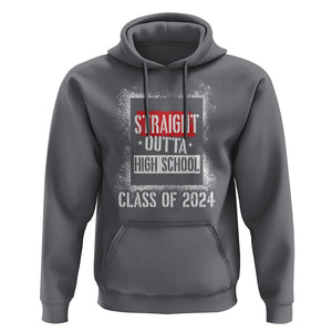 Graduation Hoodie Straight Outta High School 2024 TS09 Charcoal Print Your Wear