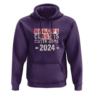 Graduation Hoodie My Happy Class Is Outta Here 2024 TS09 Purple Print Your Wear