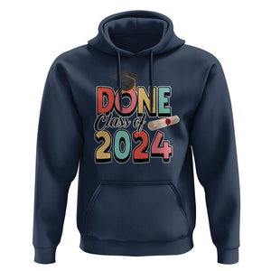 Graduation Hoodie Done Class Of 2024 TS09 Navy Print Your Wear