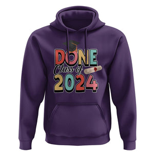 Graduation Hoodie Done Class Of 2024 TS09 Purple Print Your Wear