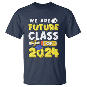 Graduation T Shirt We Are The Future Of Class 2024 TS09 Navy Print Your Wear