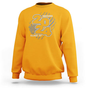 Graduation Sweatshirt Senior 2024 American Flag TS09 Gold Print Your Wear