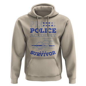 Police Academy Graduation Hoodie Proud Police Academy Survivor America Flag TS09 Sand Print Your Wear