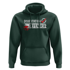 Ph.D. Graduation Hoodie Dissertation Defended PhD Graduate TS09 Dark Forest Green Print Your Wear