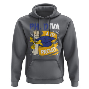 Ph.D. Graduation Hoodie Ph.Diva And Proud TS09 Charcoal Print Your Wear
