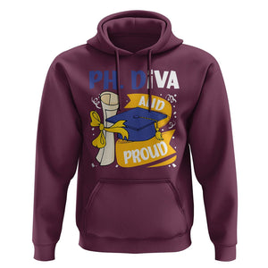 Ph.D. Graduation Hoodie Ph.Diva And Proud TS09 Maroon Print Your Wear