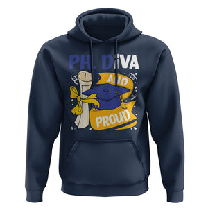 Ph.D. Graduation Hoodie Ph.Diva And Proud TS09 Navy Print Your Wear