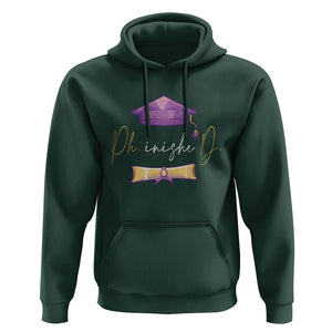 Phinished Ph.D Graduation Hoodie TS09 Dark Forest Green Print Your Wear