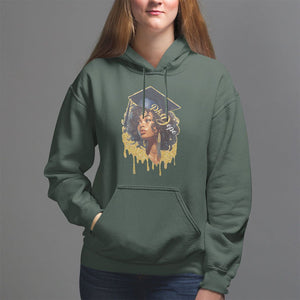Ph.D. Graduation Hoodie Ph.Dope Black Afro Woman Doctorate Student Graduate TS09 Dark Forest Green Print Your Wear