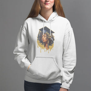 Ph.D. Graduation Hoodie Ph.Dope Black Afro Woman Doctorate Student Graduate TS09 White Print Your Wear
