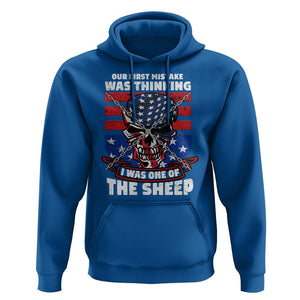 Your First Mistake Was Thinking I Was One Of The Sheep Skull Flag Patriotic Hoodie TS09 Royal Blue Print Your Wear