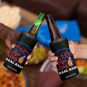 You Look Like The 4th Of July Funny Hot Dog 4 in 1 Can Cooler Tumbler TS09 Print Your Wear