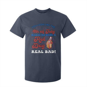 You Look Like The 4th Of July Funny Hot Dog T Shirt For Kid TS09 Navy Print Your Wear