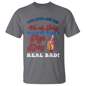 You Look Like The 4th Of July Funny Hot Dog T Shirt TS09 Charcoal Print Your Wear