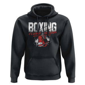 Boxing Cheaper Than Therapy Hoodie TS09 Black Print Your Wear