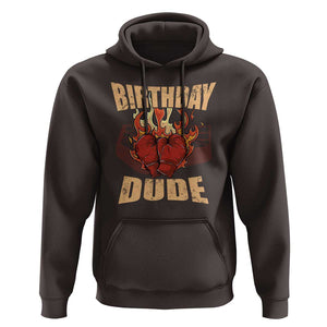 Birthday Dude Boxing Player Hoodie TS09 Dark Chocolate Print Your Wear