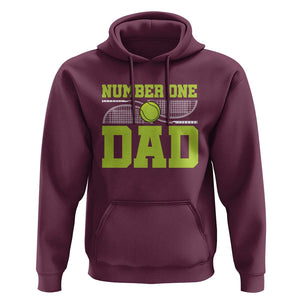 Funny Number One Tennis Dad Hoodie TS09 Maroon Print Your Wear