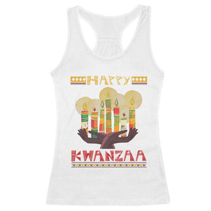 African American Xmas Happy Kwanzaa Racerback Tank Top TS09 White Print Your Wear