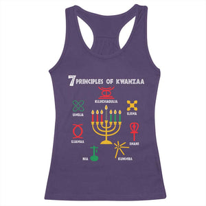 African American Xmas 7 Principles Of Kwanzaa Racerback Tank Top TS09 Purple Print Your Wear