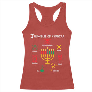 African American Xmas 7 Principles Of Kwanzaa Racerback Tank Top TS09 Red Print Your Wear