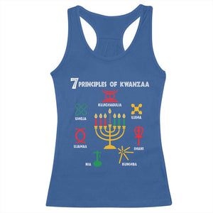 African American Xmas 7 Principles Of Kwanzaa Racerback Tank Top TS09 Royal Blue Print Your Wear