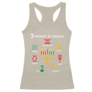 African American Xmas 7 Principles Of Kwanzaa Racerback Tank Top TS09 Sand Print Your Wear