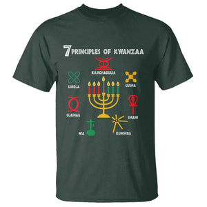 Christmas T Shirt 7 Principles Of Kwanzaa African American Festival TS09 Dark Forest Green Printyourwear