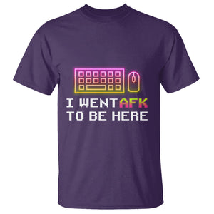 Funny Gamer T Shirt I Went AFK To Be Here But I Want It's Just BRB TS09 Purple Printyourwear