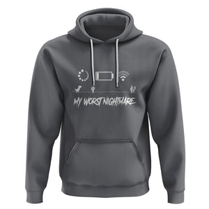 My Worst Nightmare Emty Battery Wifi Loading Gamer Power Hoodie TS09 Charcoal Printyourwear