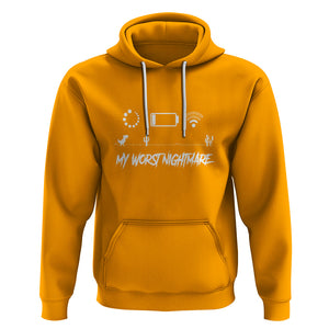My Worst Nightmare Emty Battery Wifi Loading Gamer Power Hoodie TS09 Gold Printyourwear