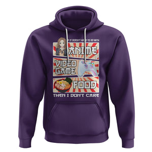 If It Doesn't Have To Do With Anime Video Games Or Food I Don't Care Hoodie TS09 Purple Printyourwear