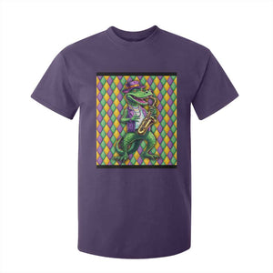 Mardi Gras Funny Alligator Crocodiles Jester Fat Tuesday New Orleans T Shirt For Kid TS09 Purple Print Your Wear