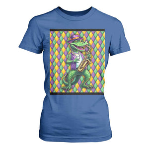 Mardi Gras Funny Alligator Crocodiles Jester Fat Tuesday New Orleans T Shirt For Women TS09 Royal Blue Print Your Wear