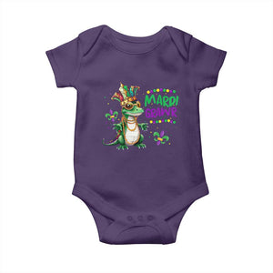 Mardi Grawr Gras Cute Bead Dinosaur Baby Onesie TS09 Purple Print Your Wear