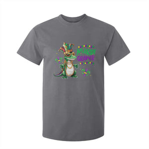 Mardi Grawr Gras Cute Bead Dinosaur T Shirt For Kid TS09 Charcoal Print Your Wear