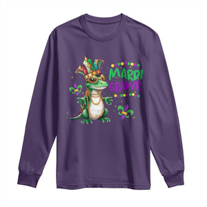 Mardi Grawr Gras Cute Bead Dinosaur Long Sleeve Shirt TS09 Purple Print Your Wear