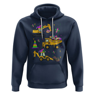 Mardi Gras Hoodie Jester Construction Vehicle Truck Fat Tuesday New Orleans TS09 Navy Printyourwear