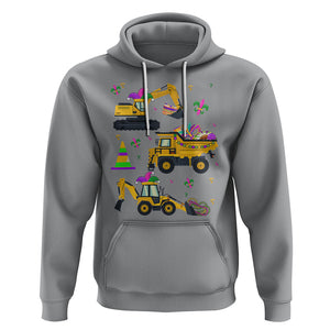 Mardi Gras Hoodie Jester Construction Vehicle Truck Fat Tuesday New Orleans TS09 Sport Gray Printyourwear