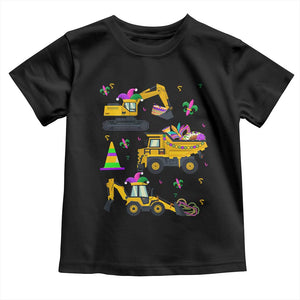 Mardi Gras Toddler T Shirt Jester Construction Vehicle Truck Fat Tuesday New Orleans TS09 Black Print Your Wear