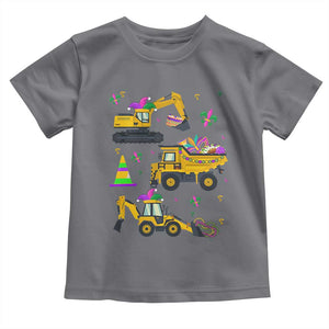 Mardi Gras Toddler T Shirt Jester Construction Vehicle Truck Fat Tuesday New Orleans TS09 Charcoal Print Your Wear