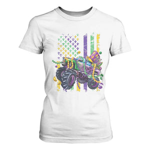 Mardi Gras Monster Truck Beads Flag T Shirt For Women TS09 White Print Your Wear