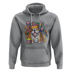 Mardi Gras Hoodie Fench Bulldog Cute Fat Tuesday Frenchie Pet Dog TS09 Sport Gray Printyourwear