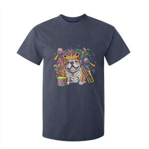 Mardi Gras T Shirt For Kid Fench Bulldog Cute Fat Tuesday Frenchie Pet Dog TS09 Navy Print Your Wear