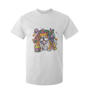 Mardi Gras T Shirt For Kid Fench Bulldog Cute Fat Tuesday Frenchie Pet Dog TS09 White Print Your Wear
