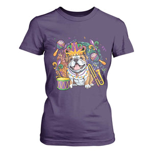 Mardi Gras T Shirt For Women Fench Bulldog Cute Fat Tuesday Frenchie Pet Dog TS09 Purple Print Your Wear